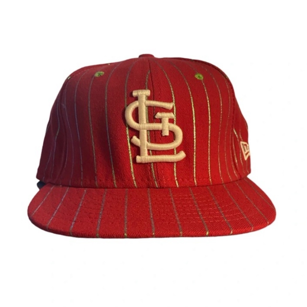 New Era Red and Gold Pin Stripes Cap